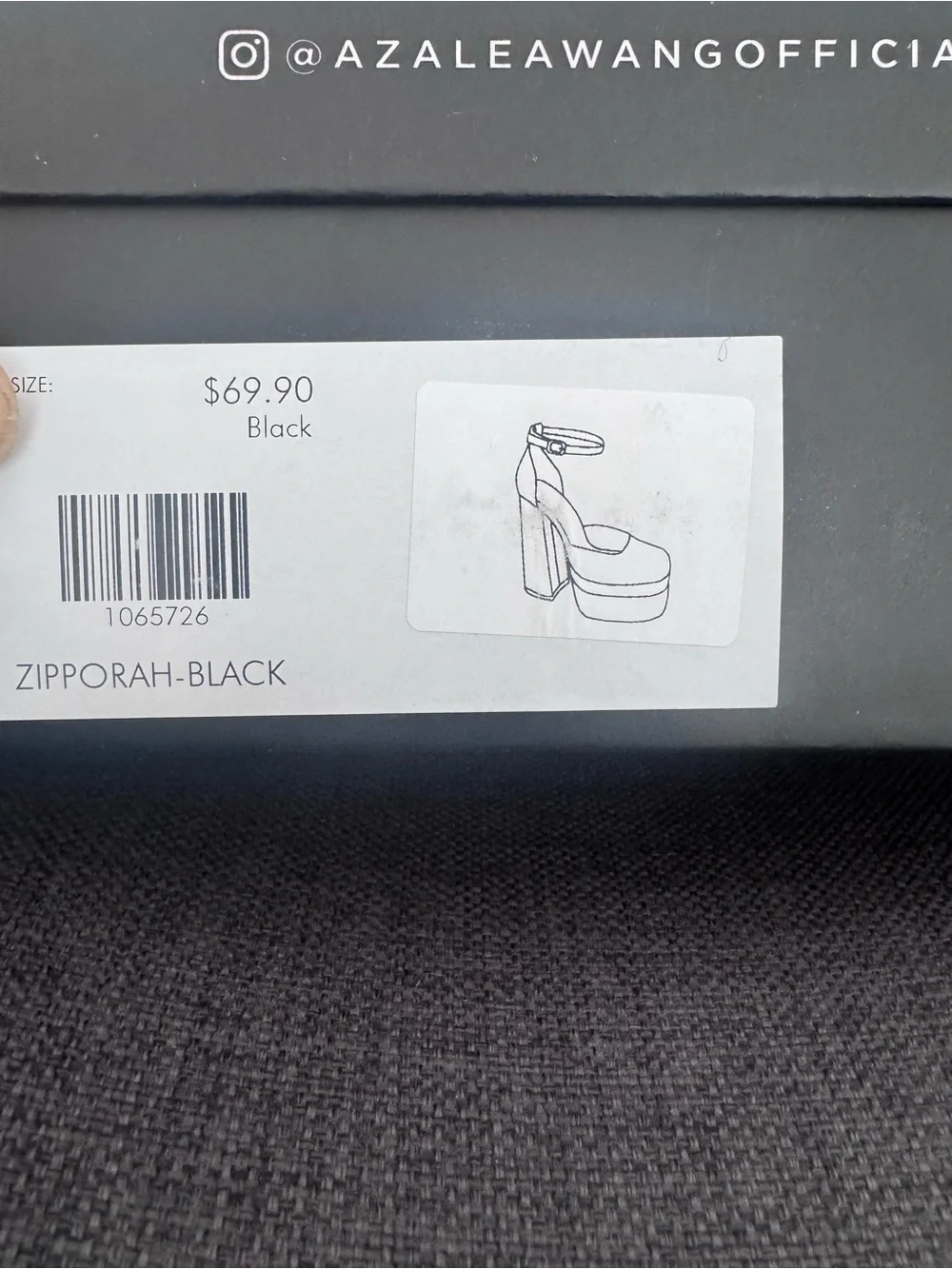 Azalea Wang Zipporah Black Platform Heels | Silver Floral Brocade | Sz 6-9 NIB
